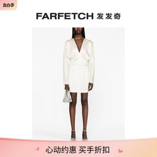 Magda 真丝迷你连衣裙FARFETCH发发奇 Butrym女士V领裹身式