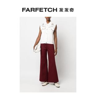 牛仔马甲FARFETCH发发奇 Barrie女士水晶缀饰无袖