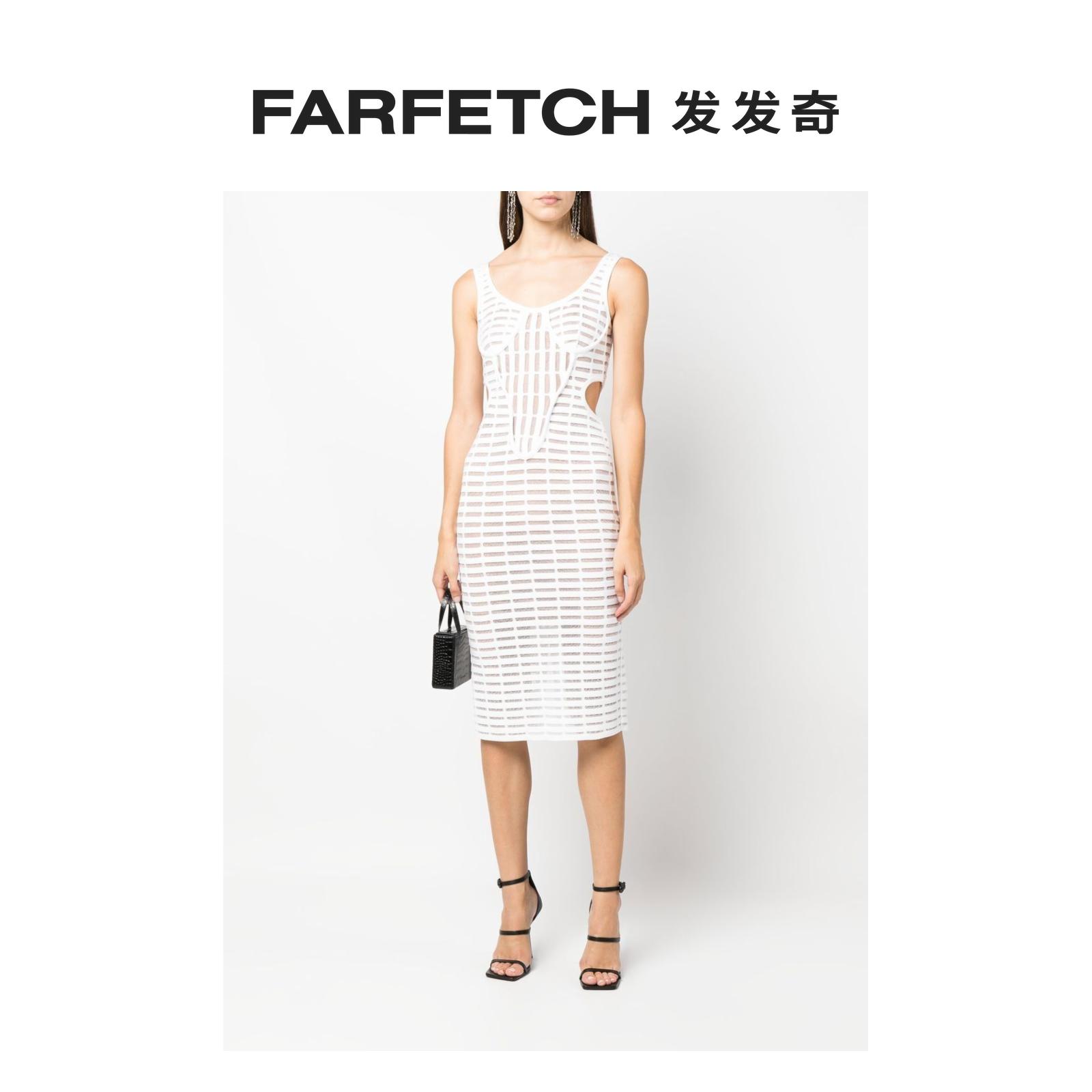 Genny女士Iconic 镂空中长连衣裙FARFETCH发发奇