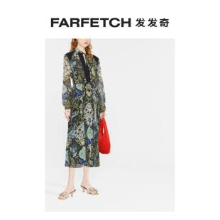 Etro女士花卉印花百褶中长连衣裙FARFETCH发发奇