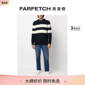 Paul & Shark男士Fisherman 条纹罗纹针织毛衣FARFETCH发发奇