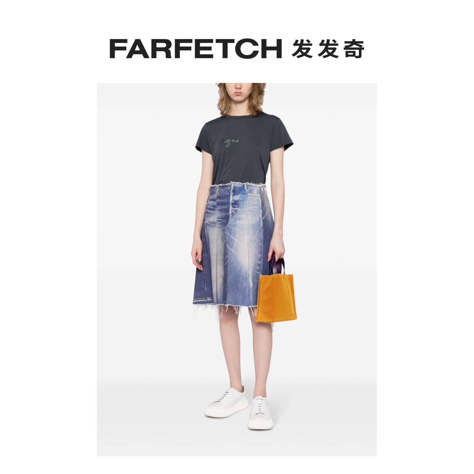 Agnes B.女士logo印花棉T恤FARFETCH发发奇