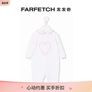 爱心logo刺绣连体衣FARFETCH发发奇 SIOLA童装