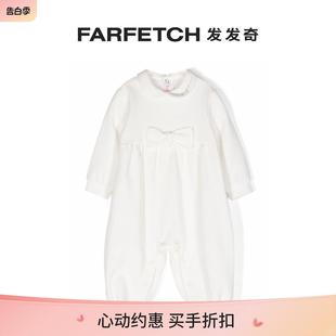 logo刺绣圆领连体衣FARFETCH发发奇 Gufo童装