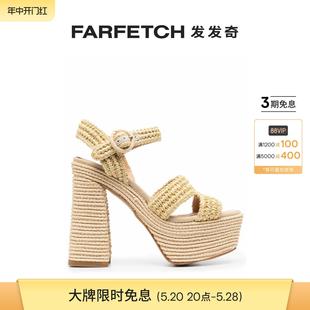 Sale Castaner女士拉菲草编织高坡跟凉鞋 Final FARFETCH发发奇