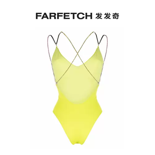 Женский цельный купальник Gcds с кристаллами и полоской FARFETCH