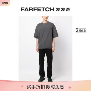 SONGZIO男女通用标贴条纹T恤FARFETCH发发奇