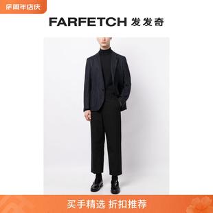 金属感织线梯形翻领西装 Lardini男士 夹克 FARFETCH发发奇