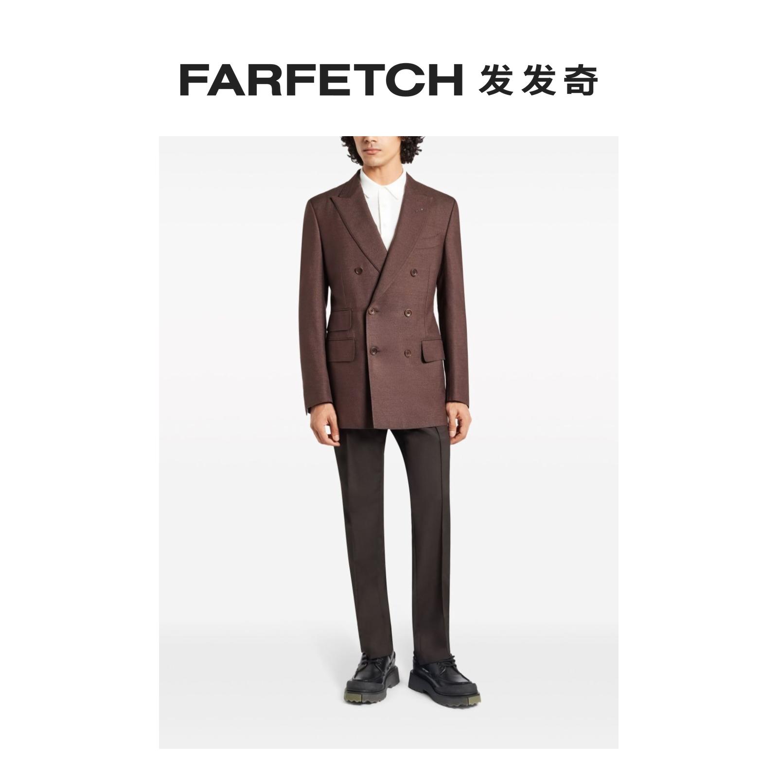 Tom Ford男士双排扣真丝西装夹克FARFETCH发发奇 男装 休闲西服 原图主图