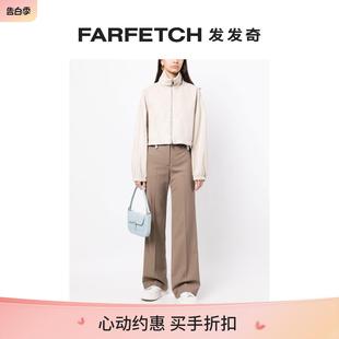 FARFETCH发发奇 Lorena Antoniazzi女士logo吊饰皮质夹克