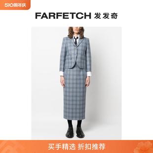 Thom Browne女士格纹单排扣西装 夹克FARFETCH发发奇