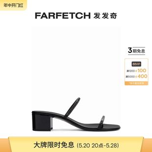 FARFETCH发发奇 水钻缀饰皮质凉鞋 Zanotti女士Colourful Giuseppe