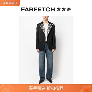 Sale 夹克FARFE Final Cavalli男士 绿松石缀饰单排扣西装 Roberto