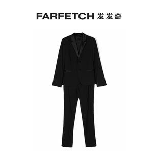 套装 Emporio Armani阿玛尼童装 梯形翻领单排扣西装 FARFETCH发发奇