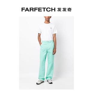 LIFE男士 logo刺绣中腰牛仔裤 OBJECTS FARFETCH发发奇