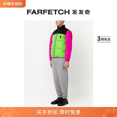 [Final Sale]Ami Paris男士logo贴花填充马甲FARFETCH发发奇