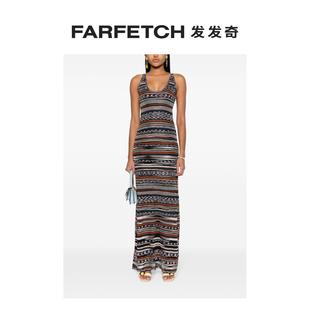 Missoni女士条纹针织超长连衣裙FARFETCH发发奇