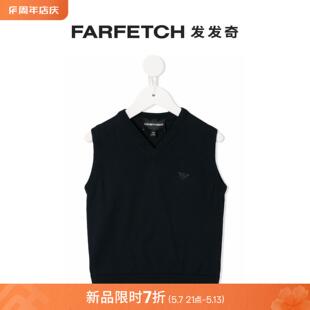 logo镶嵌马甲FARFETCH发发奇 Emporio Armani阿玛尼童装