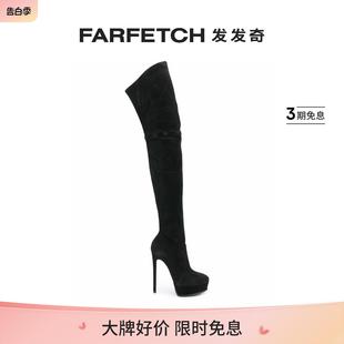 Casadei女士细跟过膝靴FARFETCH发发奇