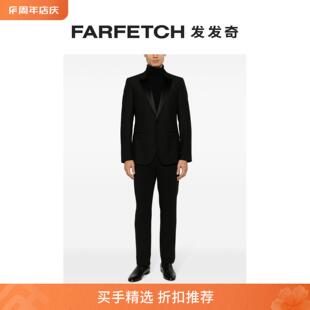 FARFETCH发发奇 亮片镶嵌精裁长裤 Armani阿玛尼男士 Giorgio