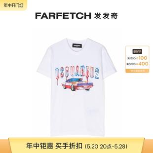 Dsquared2童装 logo印花棉T恤FARFETCH发发奇