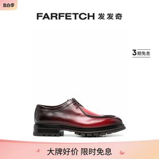 FARFETCH发发奇 Santoni男士 系带皮质帆船鞋