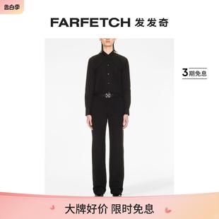 FARFETCH发发奇 logo刺绣棉衬衫 White男士 Off