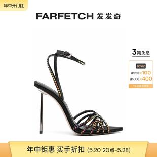 Silla女士Bella 水钻缀饰高跟凉鞋 FARFETCH发发奇