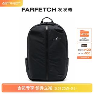 雕刻logo纯色双肩包FARFETCH发发奇 Agnes B.男士