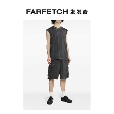 Izzue男士冷染棉工装短裤FARFETCH发发奇