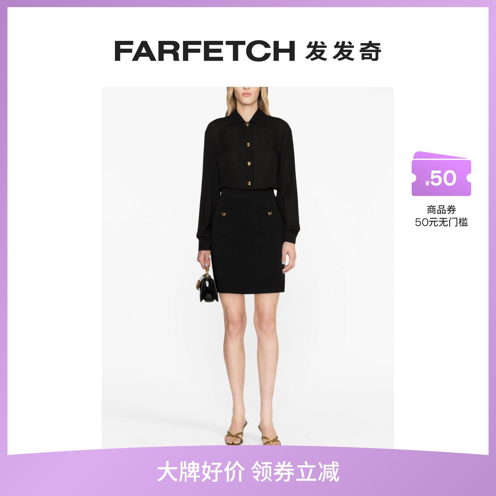 Moschino女士长袖真丝衬衫FARFETCH发发奇