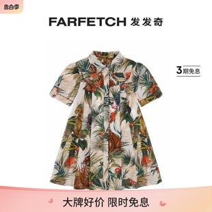 图案印花棉衬衫 Roberto Junior童装 Cavalli 裙FARFETCH发发奇