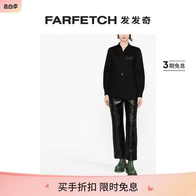 Raf Simons女士标贴棉衬衫FARFETCH发发奇