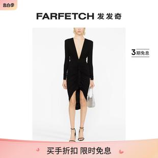 Sale Alexandre Final Vauthier女士缩褶中长连衣裙FARFETCH发发