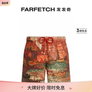 绘画印花抽绳泳裤 VILEBREQUIN男士 FARFETCH发发奇