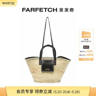 Jacquemus女士logo草编沙滩包FARFETCH发发奇