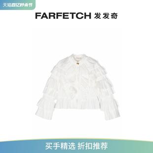 FARFETCH发发奇 荷叶边棉罩衫 FRANCHI童装 ELISABETTA