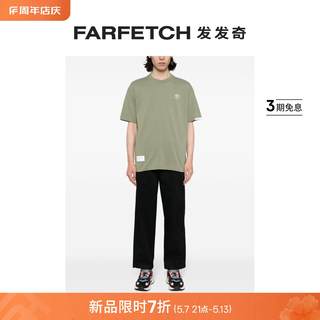 Aape男士Milo 贴花棉T恤FARFETCH发发奇