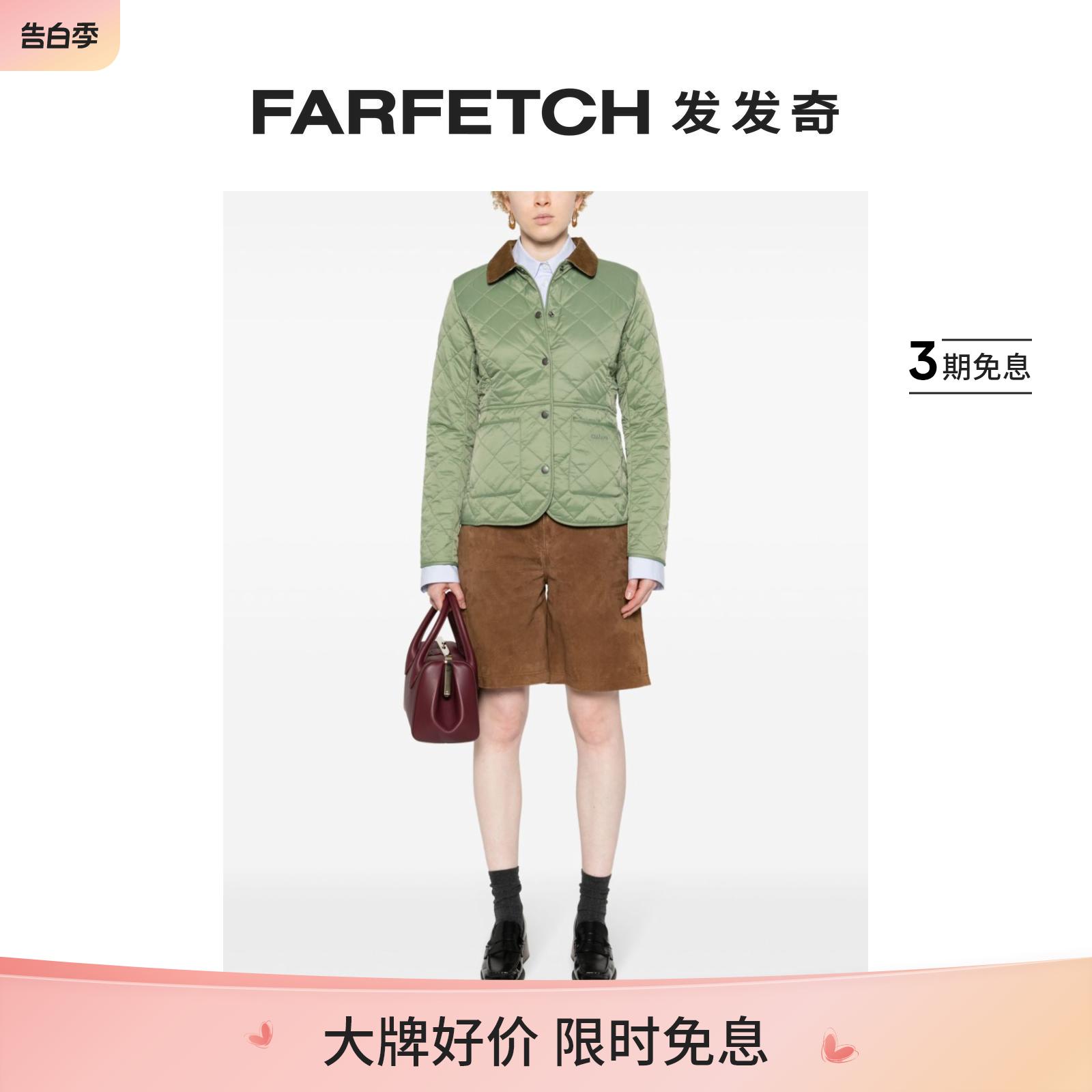 Barbour女士灯芯绒衣领绗缝夹克FARFETCH发发奇