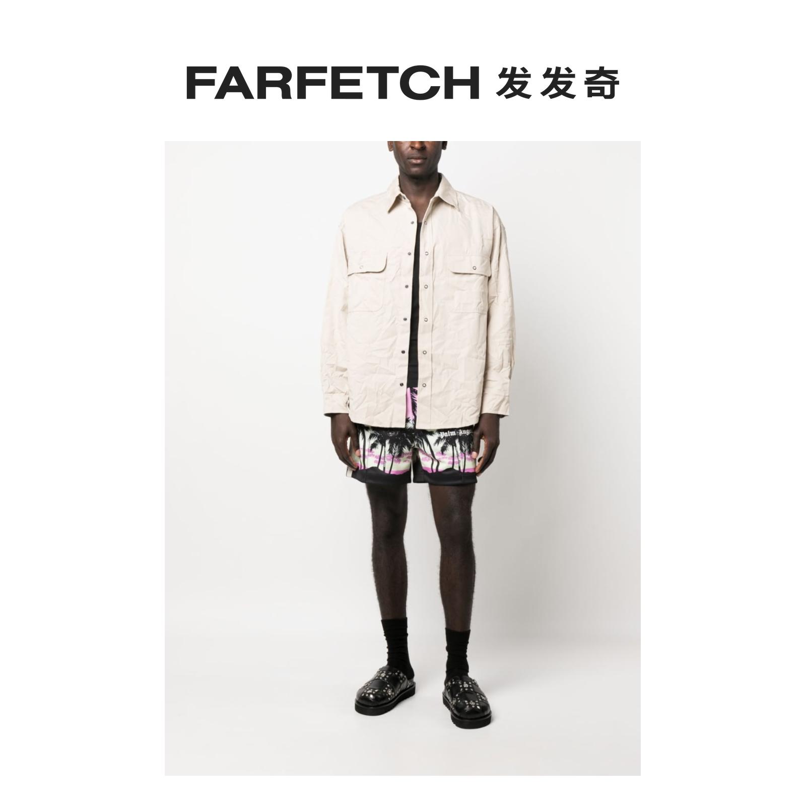 Palm Angels男士logo印花长袖衬衫FARFETCH发发奇