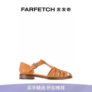 牛皮平跟罗马凉鞋 Church S女士Kelsey Prestige FARFETCH发发奇