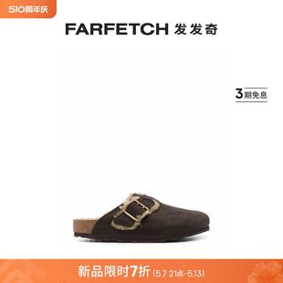 Birkenstock男士 皮质木屐凉鞋 Bold Boston FARFETCH发发奇