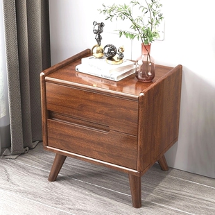 高端智能床头柜昇迪歌雅轻奢高端智能床头柜全实木纯白色卧室蓝牙