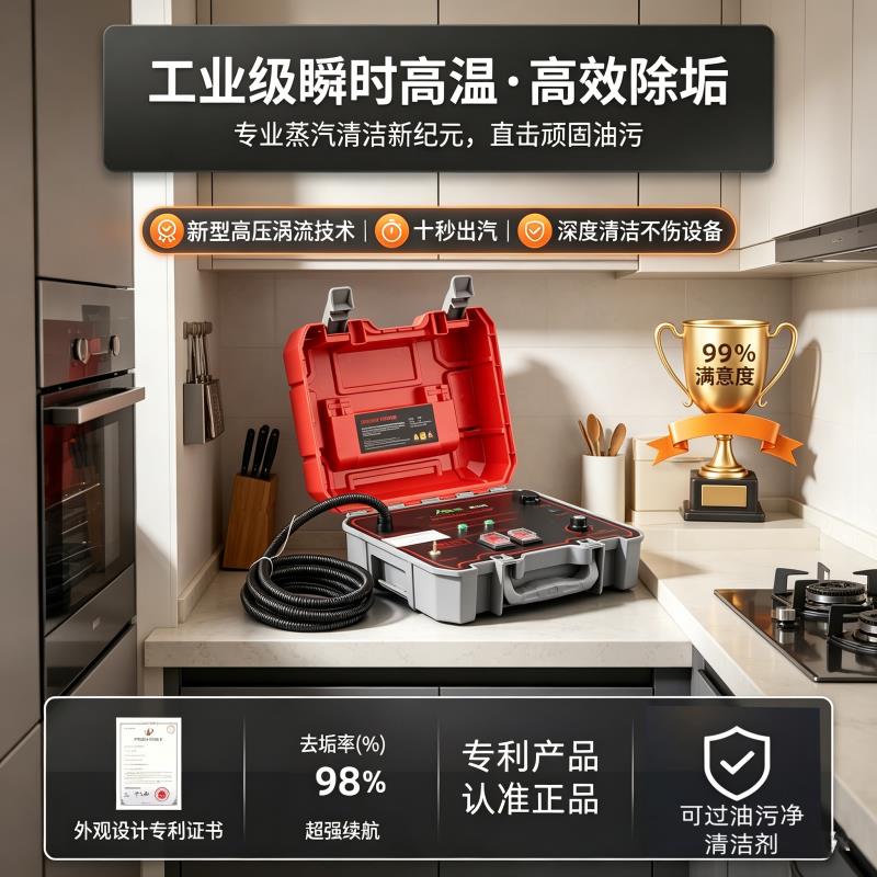 家用厨房多功能高温高压蒸汽清洗机工业商用油污家政全屋清洁空调