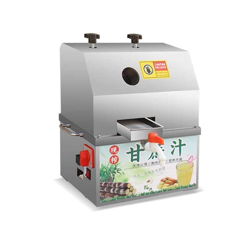商用甘蔗榨汁机摆摊电动新款甘蔗机台式电动带电瓶款式榨甘蔗汁机