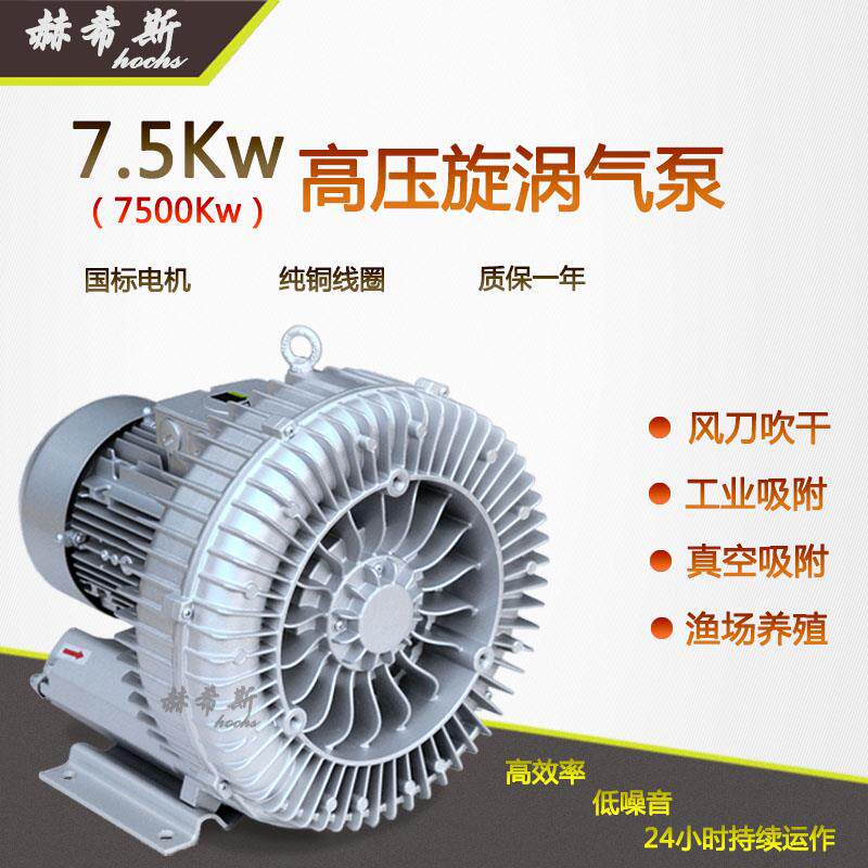 全新7.5KW旋涡气泵 耐酸碱防腐蚀 吸尘风机 吹风马达 无油高包邮