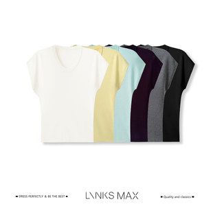 【钱老板专属】Links Max 极简法式飞袖U领莱赛尔针织衫60758