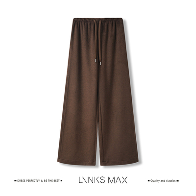 Links Max【钱老板专属】极简休闲风收腰抽绳款直筒阔腿裤42764