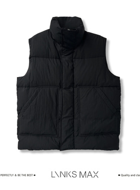 Links max【钱老板专属】极简设计感大口袋立领羽绒马甲01726