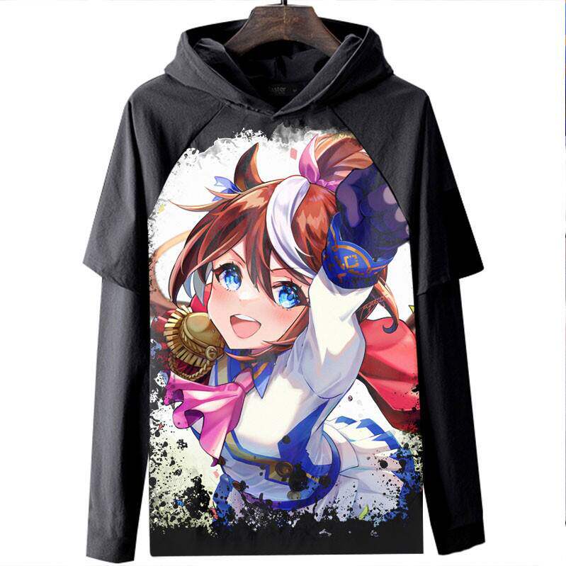 Umamusume  Pretty Derby 赛马娘长袖T恤衣服数码印花休闲亚马逊